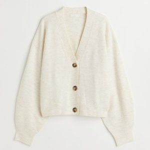 H&M 3-Button V-Neck Oversized Cardigan